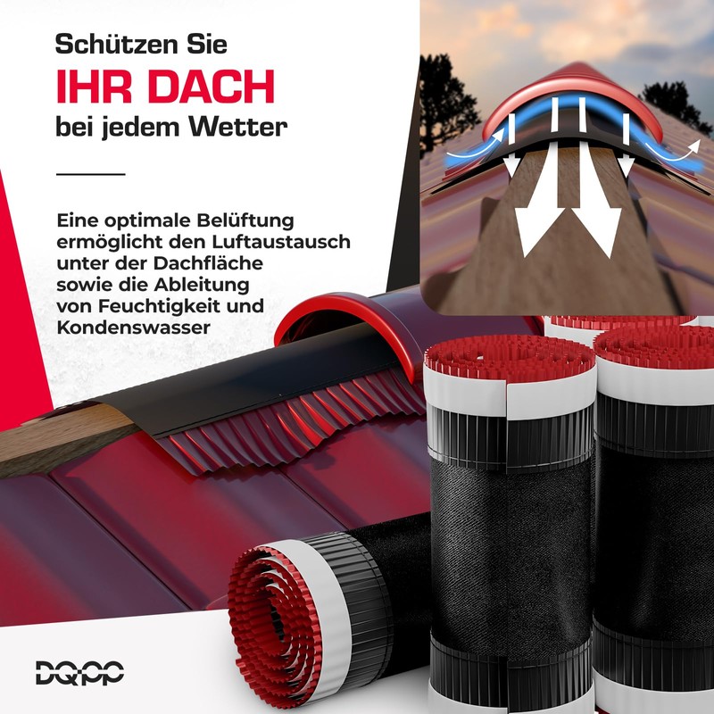 240 mm Wide 5m Long Brick red (RAL-8004) roof Ridge