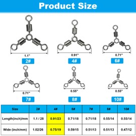 PATIKIL 3-Wege-Wirbel, 30er Packung, Kreuzlinien-T-Turn-Rollterminal-Tackle 23x19mm für Wels-Rig, Surf-Rig, Salzwasser- und Süßwasserangeln, Schwarz