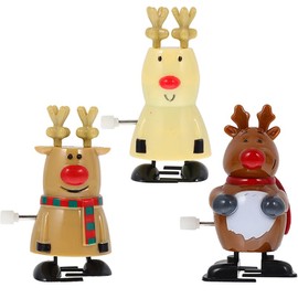 Santa Claus Toys: Fun Wind up Christmas Toys for Kids Assorted Color Plastic Playthings Ideal Stocking Stuffers for Children