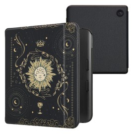 kwmobile Case Compatible with Kobo Libra Colour Case - eReader Cover - Tarot Card Dark Blue/Yellow/Black