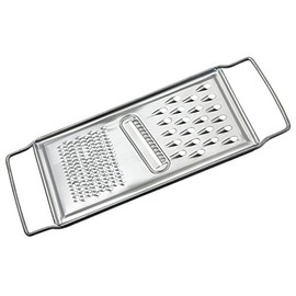 Fackelmann Universalreibe, Gurkenhobel aus rWeißblech, Gemüsereibe mit 3 Reibeflächen (Farbe: Silber), Menge: 1 Stück