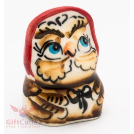 Handmade Owl "Сова" from Winnie the Pooh Gzhel porcelain figurine souvenir handmade
