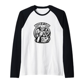 Master of Flows HVAC Skeleton Design for Cooling and Heating Raglan Baseball Tee