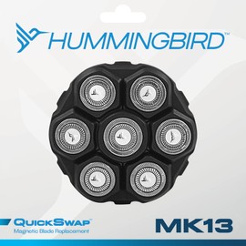 HUMMINGBIRD MK13 Premium Head Shaver, 7 Blade Electric Razors for Men, Cordless USB-C Rechargeable Wet & Dry Electric Head Shavers for Bald Men, Waterproof Skull Shaver (Replacement Blade Only)