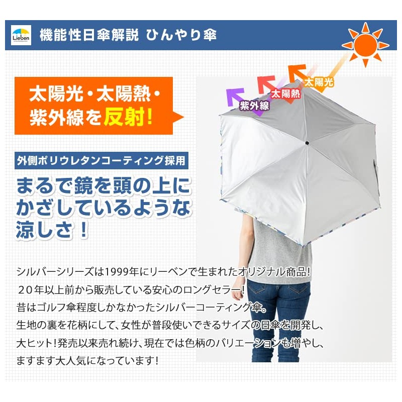 LIEBEN-0594 UV Protection Easy Mini Umbrella 3 Folding Umbrella 19.7