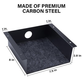 Patioer Under Desk Storage Shelf, Steel Under Desk Tray Mountable Add-On Shelf for Table Office Desk, Small (Pack of 2)