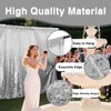 VOK Silver Sequin Backdrop Curtains 2 Panels 2FTx8FT Glitter Photography
