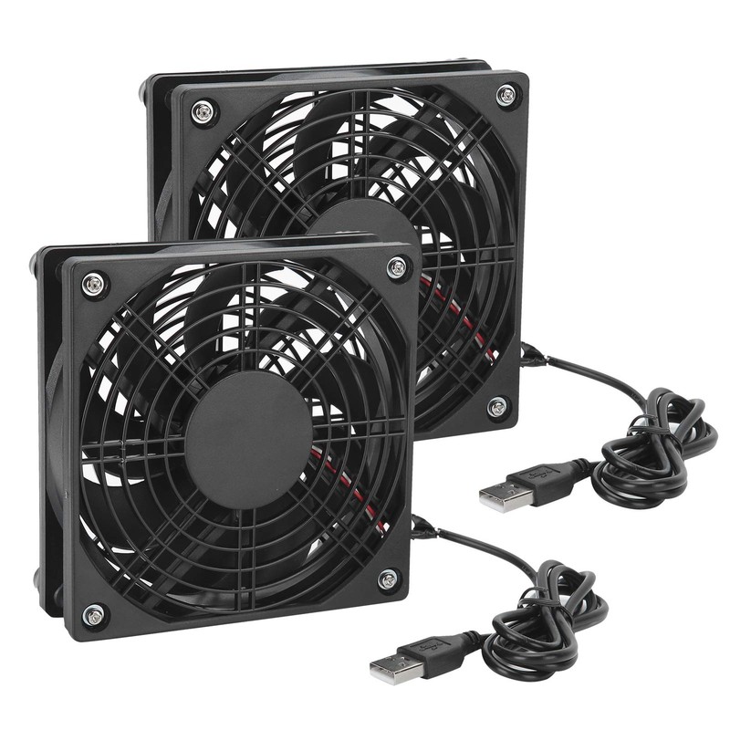 Tbest USB Cooling Fan 120MM 2 Pack Computer Case Fan