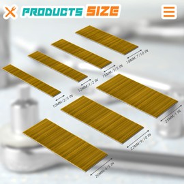 23 Gauge Pin Nails Headless Pins Nails 7 Sizes Assorted Galvanized Brad Nailer 2/5 Inch to 1 Inch for Molding Cabinetry Building Assembly, 3500 Pieces(Copper)