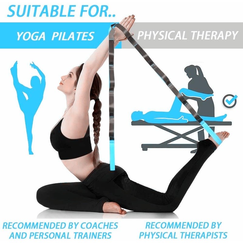 HCE Stretch Strap, Loop Yoga Stretch Strap, Non-elastic Stretch Strap