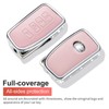 RUABIBAN for Lexus Key Fob Cover with Keychain, Pink Genuine