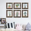 IKEREE 5x7 Rustic Picture Frames with Real Bark, Made of