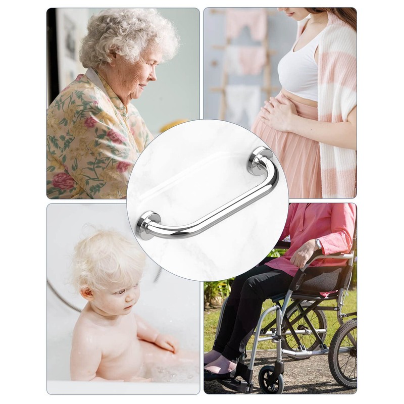 Howdah Grab Rails for Bathroom and Shower Chrome 30 CM