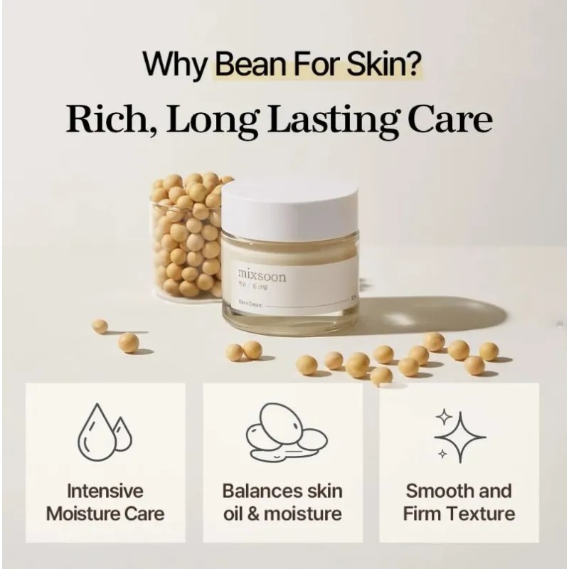 Mixsoon Crema Frijoles Hidratante Facial+bean Essence