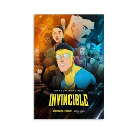 Inv-incible Poster, Anime-Comics-TV-Serie, Vintage-Retro-Cover-Poster für Zimmer, ästhetische Leinwand, Wandkunst, Schlafzimmerdekoration, 30 x 45 cm