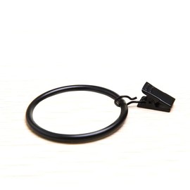 Coideal Anillos de cortina grandes con clips, paquete de 10 aros de 2.5 pulgadas XL extra inoxidables de metal fuerte decorativo para cortina de ventana, anillo de clip para cortineros de hasta 2