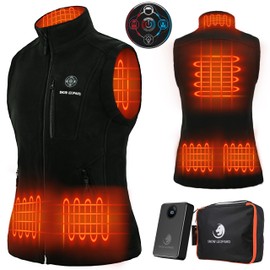 SNOW LEOPARD Women’s Heated Vest with Battery Pack Included, Polar Fleece 7.4V Smart Electric Lightweight Heating Vest