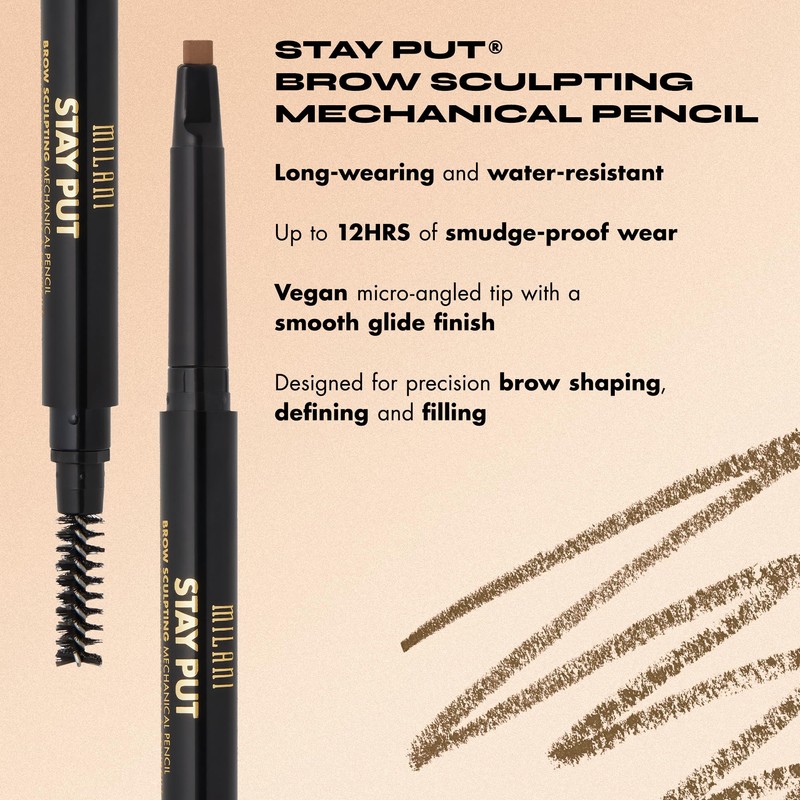 Milani Stay Put Brow Sculpting Mechanical Pencil - Medium Brown