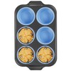 BRONYPRO Jumbo Silicone Muffin Pan with Metal Frame, 3.5" Large