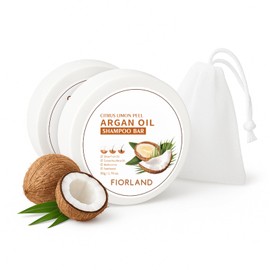 2-Pack Coconut Oil Shampoo Bar with Foaming Net – Sulfate-Free Solid Shampoo with Olive Oil & Cocoa Butter, Eco-Friendly | Moisturizing Hair Care for Dry, Damaged, Oily Hair, Men & Women