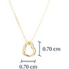 Collar de Corazón en Chapa de Oro 22K para Mujer,