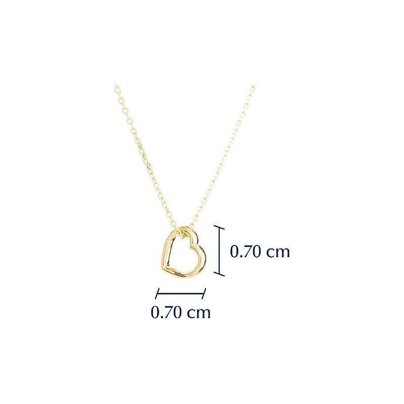 Collar de Corazón en Chapa de Oro 22K para Mujer,