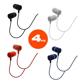Maíz 4pz Audifonos Alambrico Manos Libre Microfono In Ear Celular