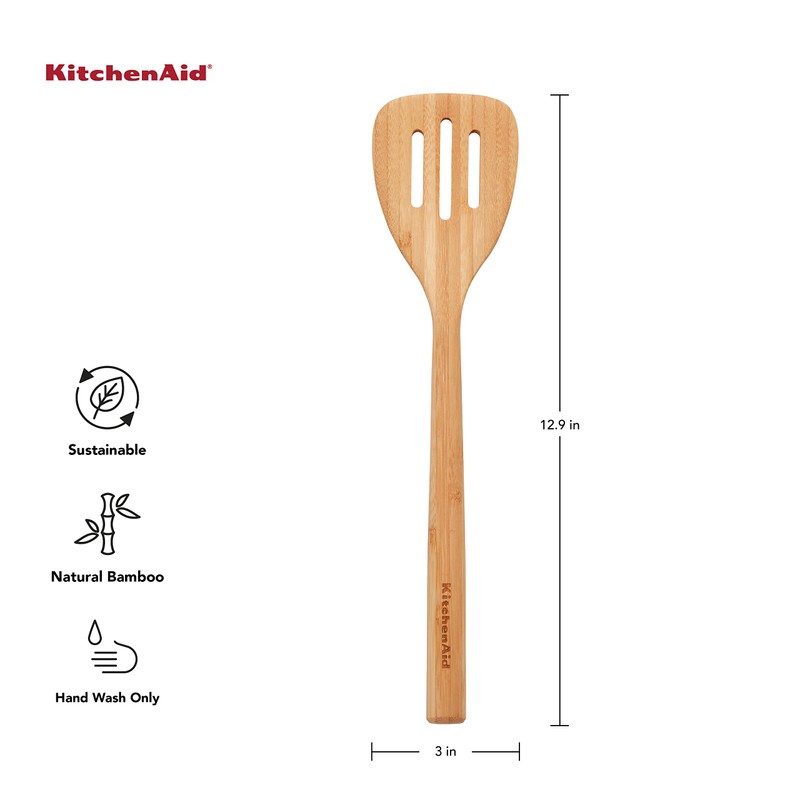 KitchenAid Universal Bamboo Slotted Turner, 12-Inch