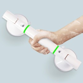 Grab Handles for Seniors 35 cm, Grab Rail with Suction Cup, Extra Strong Hold 110 kg, Removable Shower Handle No Drilling, Grab Handles for Children and Seniors