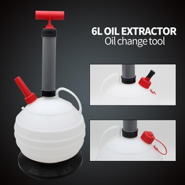 YQMIGU Oil Extractor for Boats Oil Change, Vacuum Oil Extractor 6L,Oil Extractor Machine,Fluid Extractor Pump,Suitable for Automotive,Jet Skis, Pressure Washers, Tractors