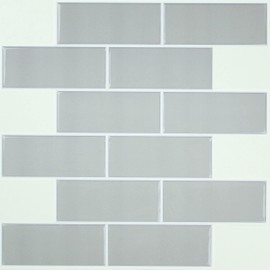 RoomMates TIL4573FLT StickTiles Gray Subway Peel and Stick Tile Backsplash