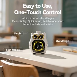 Digital Visual Timer for Kids, Potty Training Timer for Toddler Rechargeable 99-Minute Silent Countdown Timer for Kids Time Management Tool with Pause Function