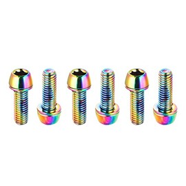 Chooee Bicycle Disc Brake Caliper Bolts, M6 X 18mm Caliper Bolt Screws for Mountain Bike/MTB Rainbow