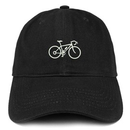 Trendy Apparel Shop Mountain Bike Embroidered Unstructured Cotton Dad Hat - Black