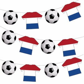 AK Giftshop Netherlands Football Bunting Party Decorations Euro World Cup - 12pcs / 2.5m Ribbon