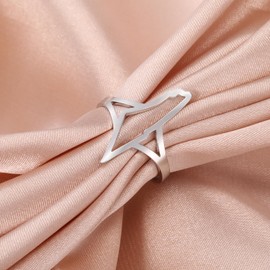 Dreamtimes Israel Palestine Map Finger Rings for Women Men Stainless Steel Adjustable Open Rings Country Geography Jewellery Gift, Stainless Steel, Not applicable.