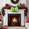14 x 8'' Lime Green and Red Christmas Tree Topper