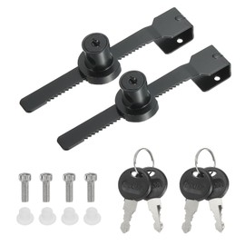 PATIKIL Sliding Glass Cabinet Lock, 2 Pcs Keyed Alike Showcase Lock No Drill Glass Door Lock for 5-10mm Glass Door, Black