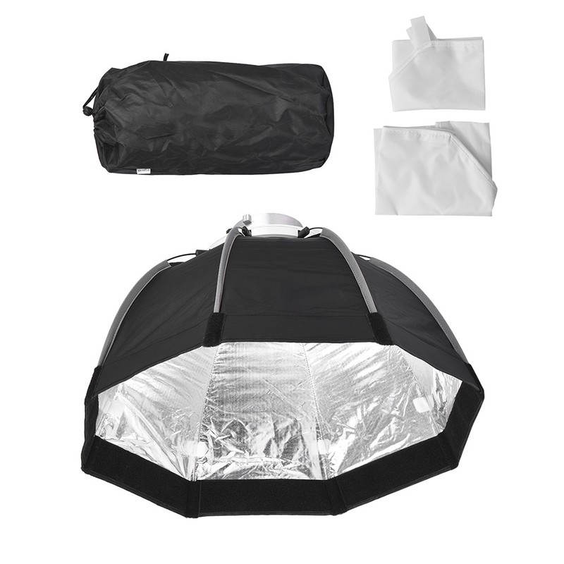 55cm Foldable 8-Pole Octagon Softbox with Soft Cloth Carrying Bag