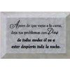 Antes De Que Vayas A La Cama - Before You go to Bed - Inspirational Saying in Spanish 4"x6" Glass Plaque with Easel