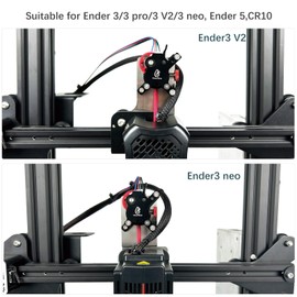 Black-Hole All Metal Direct Drive Feeding Extruder Kit Upgrade, Dual Gear Extruder and Extrusion Specific Motor for Ender 3/Ender 3 V2/Ender 3 neo/Ender 5/CR10 3D Printers from ChowThink