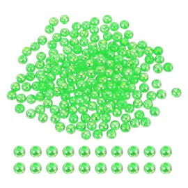 PATIKIL 6mm Fishing Beads, 200 Pcs Acrylic Holographic Beads Round Fishing Bait Eggs Rig Bead Tackle Lures Accessory for Fishing Rigs Baits Lures, Light Green