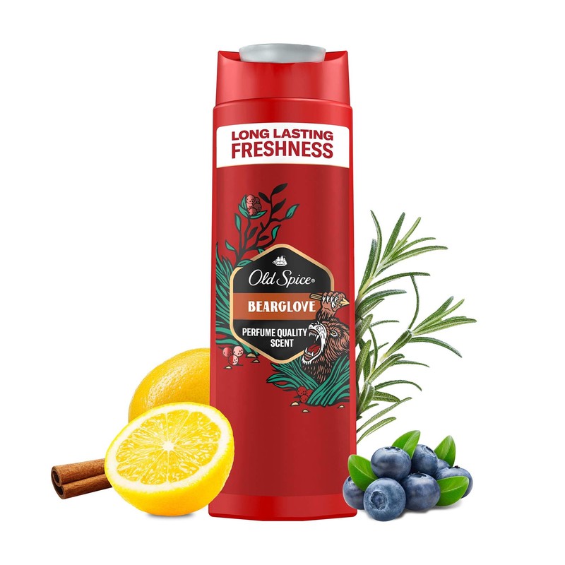 Old Spice Bearglove shower gel and shampoo, for men, pack