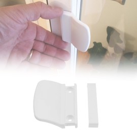 The Lord of the Tools Balcony Door Handle Shell Handle Patio Door Handle Mounting Length 70 mm for Balcony Door Sliding Door White Pack of 2