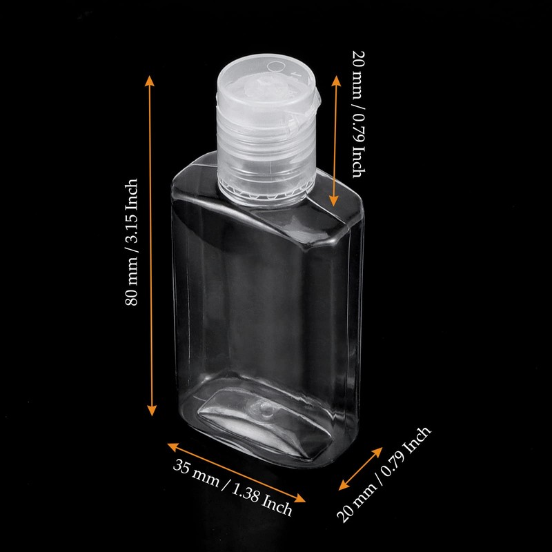 MUKCHAP 100 PCS 1 oz Clear Travel Bottles, 30ml Refillable