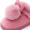 Vensivy Women Cute Rabbit Ear Slippers House Non-Slip Soft Fluffy