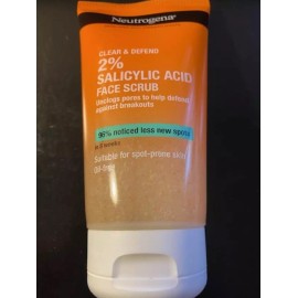 Neutrogena Clear & Defend 2% Salicylic Acid Face Scrub ~ 5.72 Fl Oz