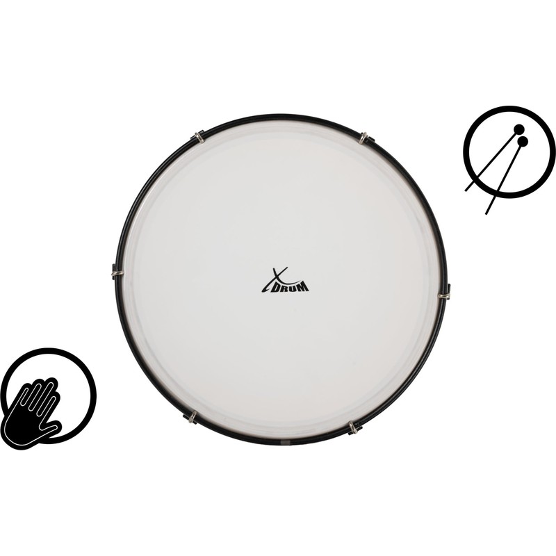 XDrum HTM-10K 10 Inch Hand Drum with Plastic Fur -