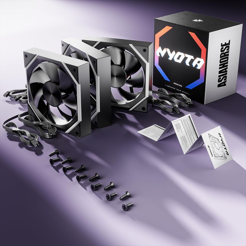 AsiaHorse Asiahorse Nyota 120mm Case Fan with Efficient Cooling, ARGB