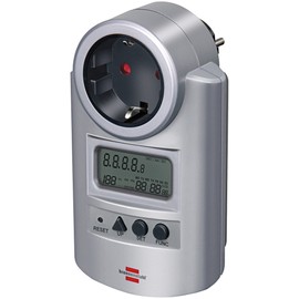 Brennenstuhl Primera-Line energy meter PM 231 E (ammeter with child protection, energy cost device with 2 individually adjustable electricity tariffs)